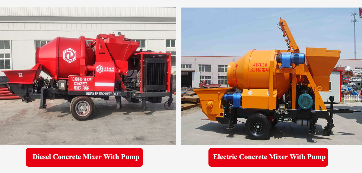 Concrete Mixer With Pump