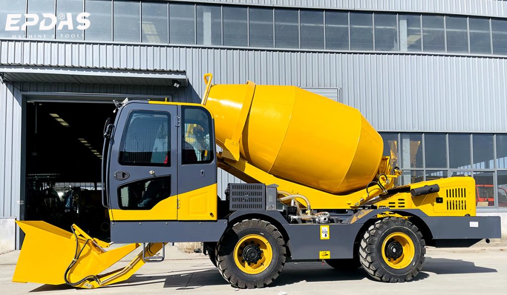 self loading concrete mixer