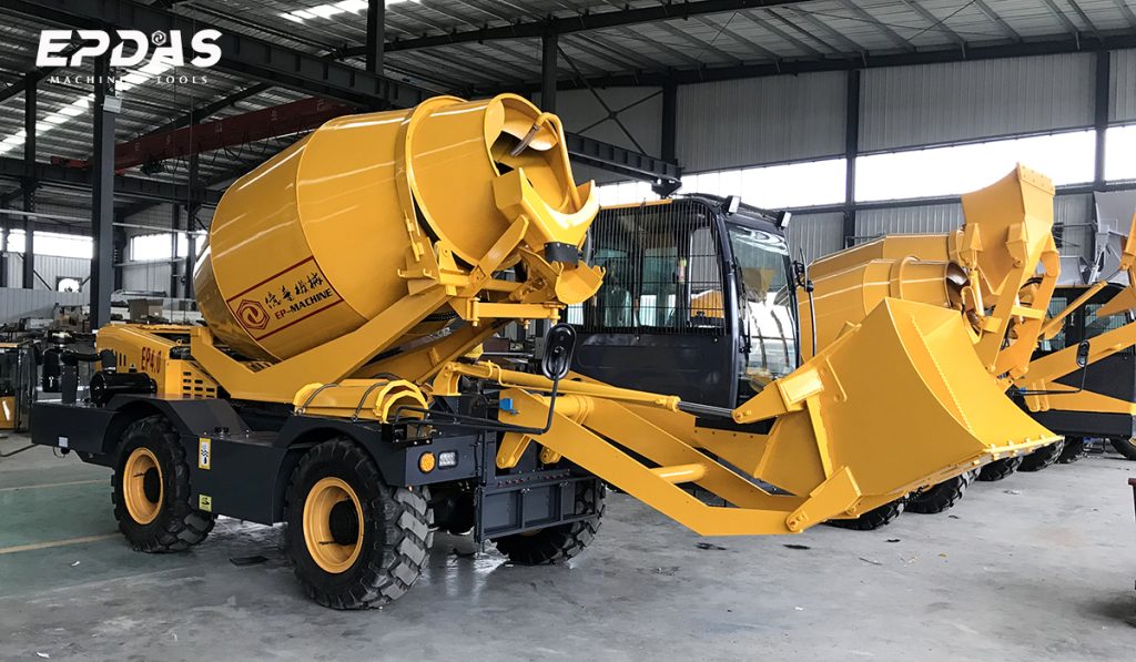 self loading concrete mixer